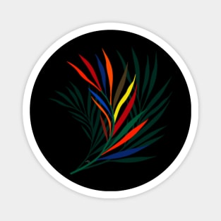 Fall color palm leaf design Magnet